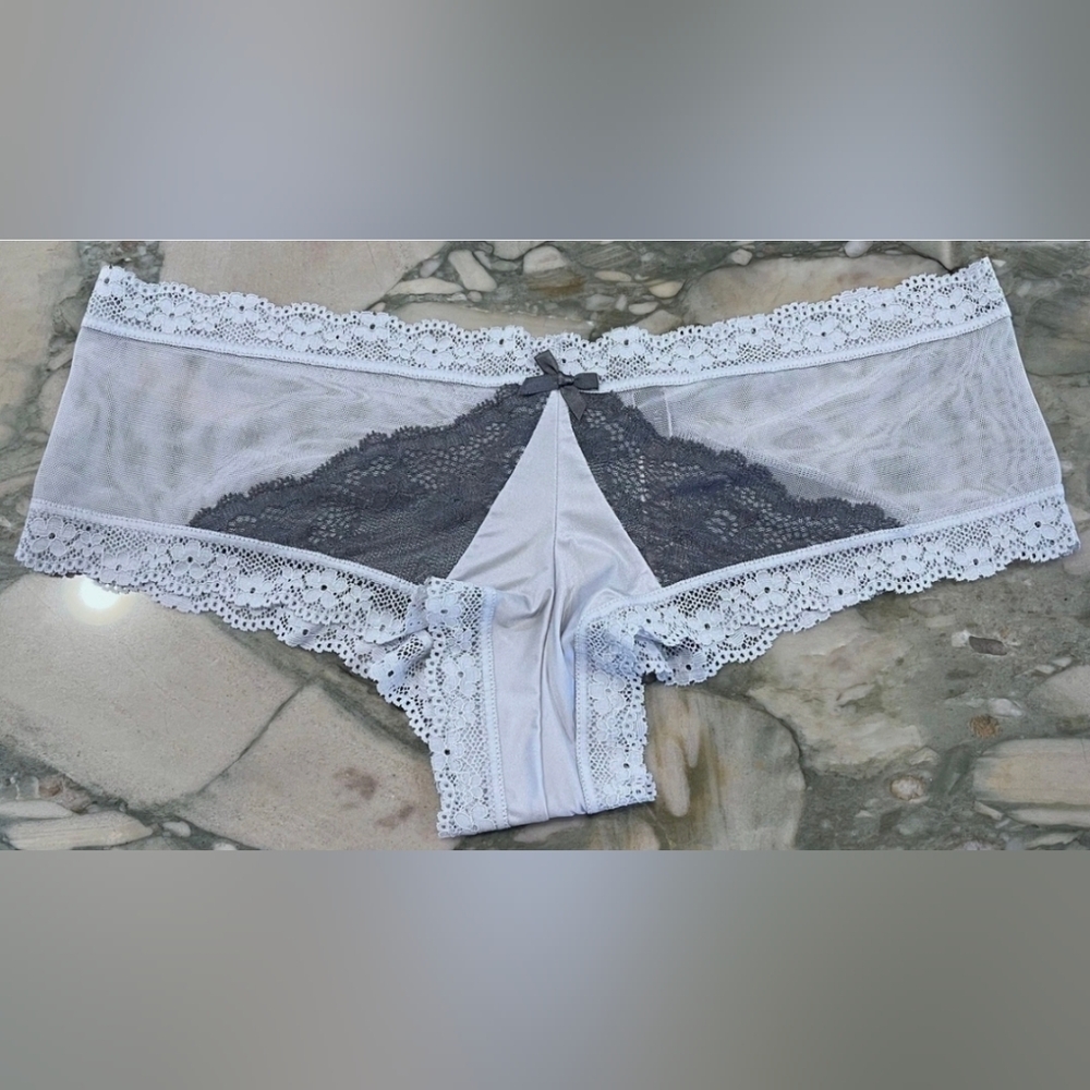 Victoria's Secret Very Sexy Lace & Mesh Peek-a-boo Cheeky Panty XS